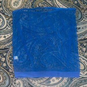 Blue Fishnet Tube Top/Skirt OS